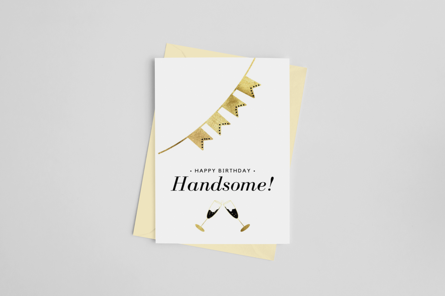 Blank notecard Happy Birthday Handsome