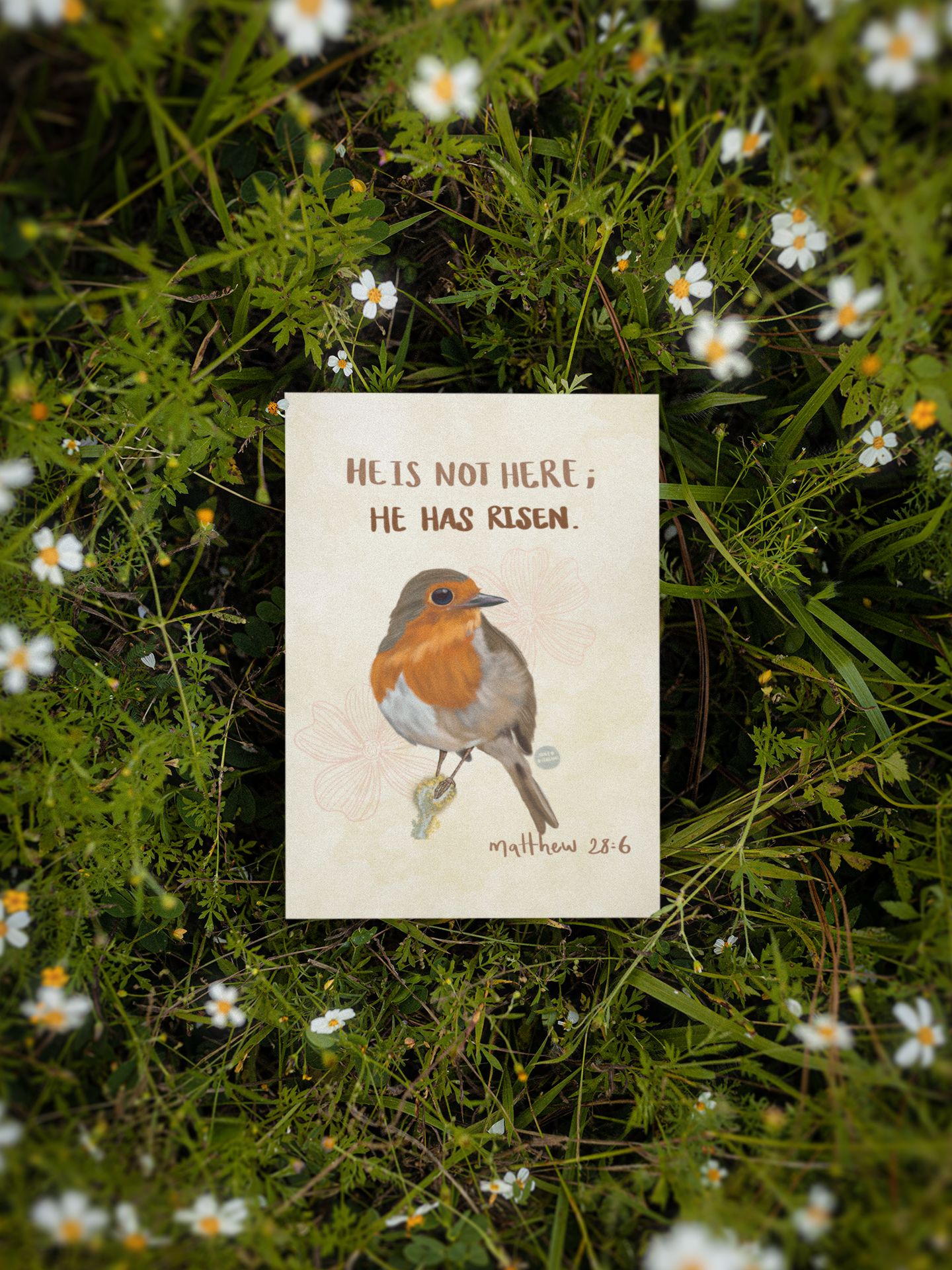 He is not here, He is risen - Note Card