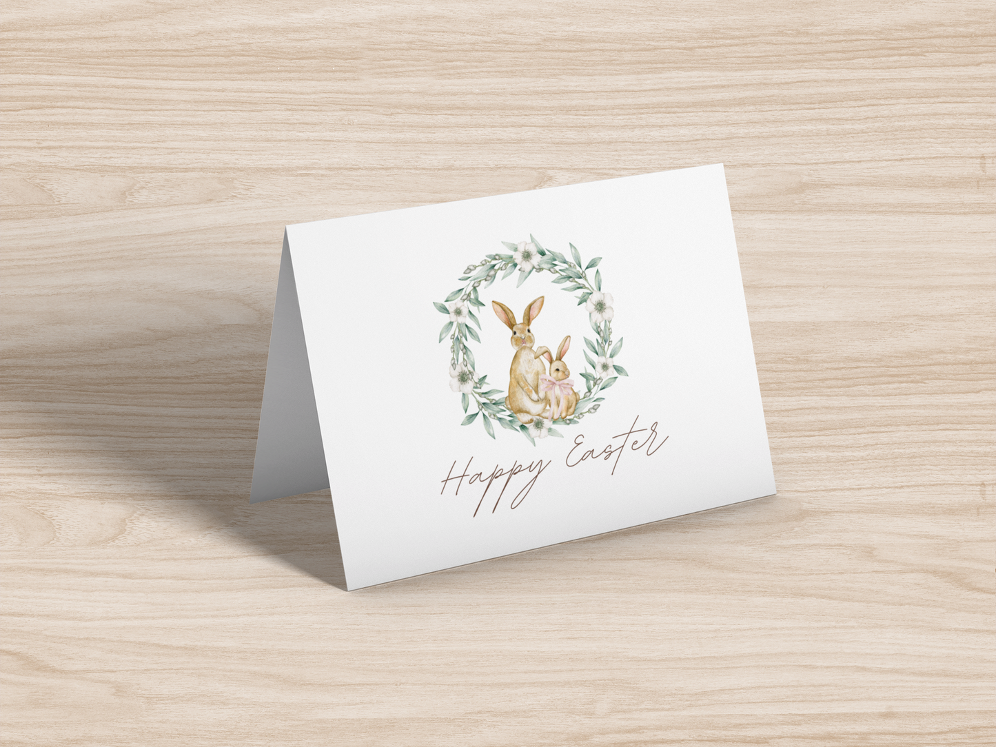 Watercolor Easter Bunny Note Card