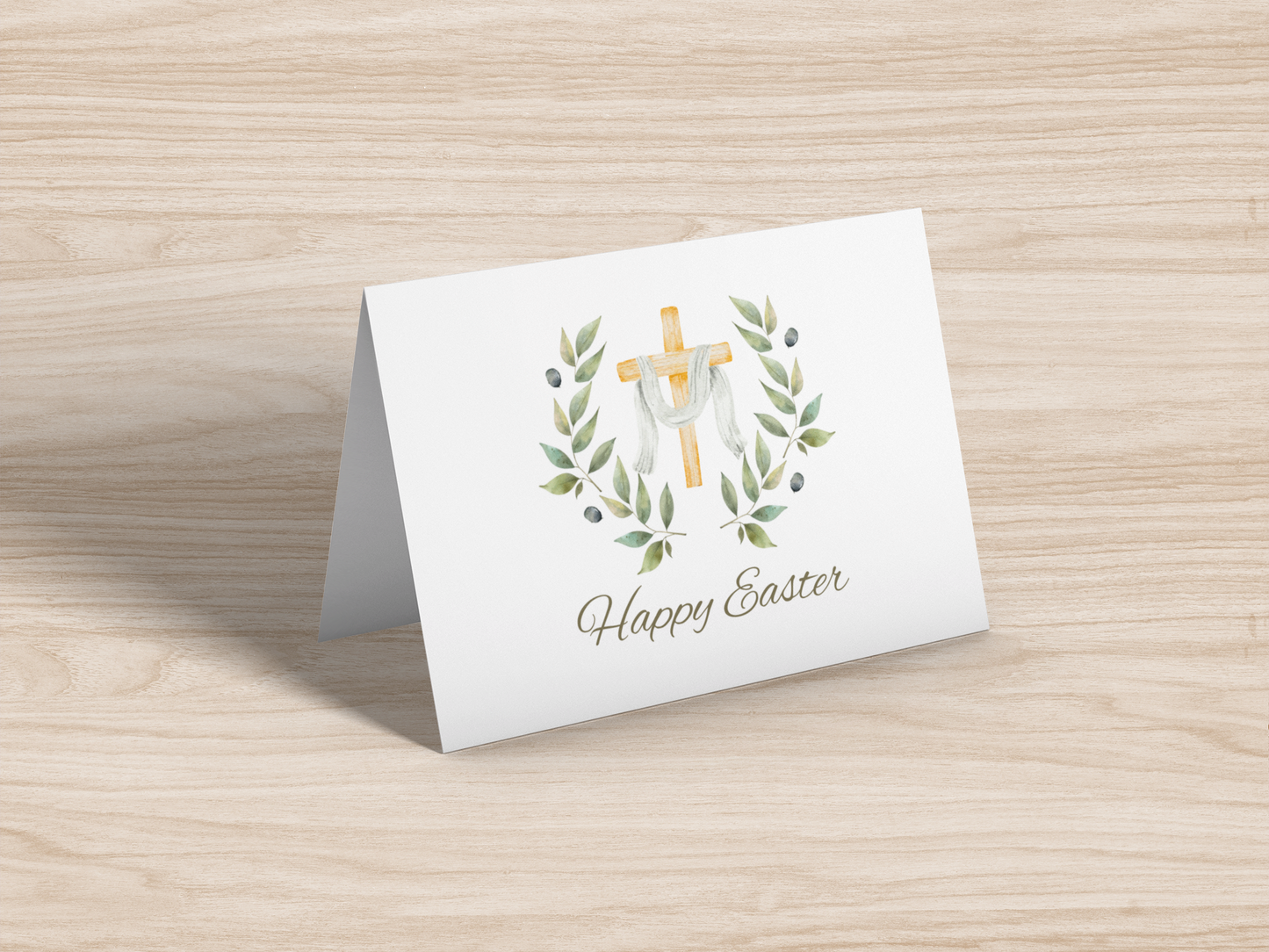 Watercolor Easter Cross Note Card